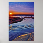 Big Sur Blue and Gold Sunset. Print