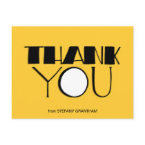 Big Thank You black Postcard