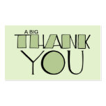 Big Thank You green Business Card