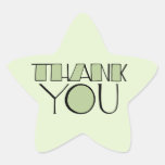 Big Thank You green Star Sticker