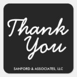 Big Thank You in cursive business etiquette Square Stickers