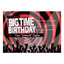 Big Time Birthday Lights Invitation