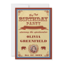 Big Top Birthday Party Invitation