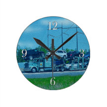 Big Truck Car-Transporter Trucking Wall Clock