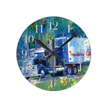 Big Truck Freight Hauler Wall Clock