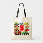 Big Trucks 5th Birthday Tote Bag