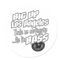 BIG UP Los Angeles Round Sticker