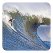 Big Wave at the Mavericks Surfing Competition Square Stickers