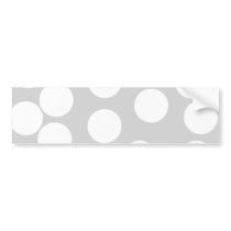 Big white dots on grey background. bumper stickers