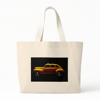 Big Yellow Cab Tote Bags by SNAPPYDAVE