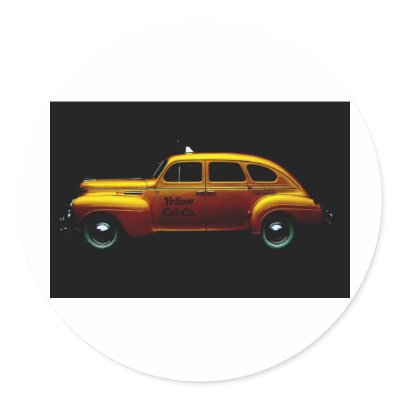 Big Yellow Cab Stickers by SNAPPYDAVE