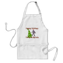 Bigfoot Christmas Apron