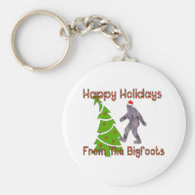 Bigfoot Christmas Keychain
