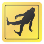Bigfoot Crossing Square Sticker