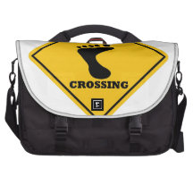 Bigfoot Crossing Street Sign Commuter Bag