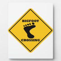 Bigfoot Crossing Street Sign Display Plaques