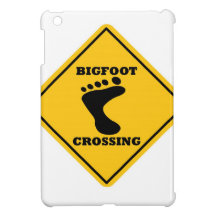 Bigfoot Crossing Street Sign iPad Mini Cover