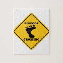 Bigfoot Crossing Street Sign Puzzle