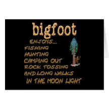 Bigfoot Enjoys Greeting Cards