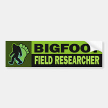Bigfoot Field Researcher Bumper Sticker