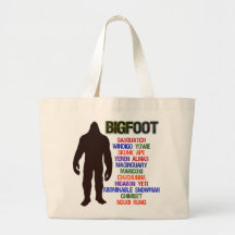 Bigfoot Names Bag