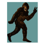 Bigfoot Peace Sign Postcard
