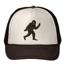 Bigfoot Peace Sign Trucker Hats