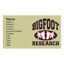 Bigfoot Research Business Cards
