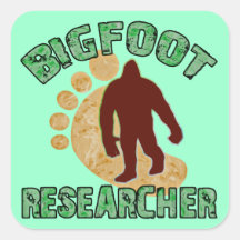 Bigfoot Researcher Square Sticker