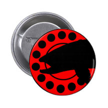 BigPigs Fly Fishing Reel Logo Pinback Buttons