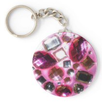 Bijou assez rose Bling porte-clés