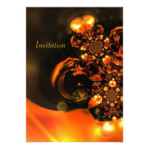 Bijoux d'orange d'art abstrait d'invitation