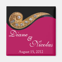 "Bijoux" keepsake magnet, wedding favour