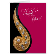 "Bijoux" Thank You Greeting Cards