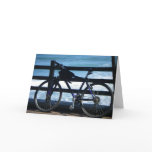 Bike at Sea Greeting Cards