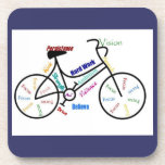 Bike, Bicycle, Cycle, Sport, Biking, Motivational Drink Coasters