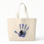 Bike Blue Bird Tote Bags