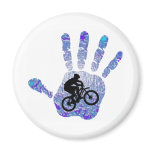 Bike Blue Bird Fridge Magnets