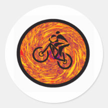 Bike Cruise Ratio Round Sticker