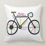 Bike, Cycle, Motivational Words Pillows