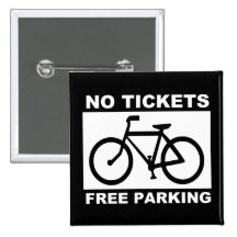 bike_free_parking_Vector_Clipart Pinback Buttons