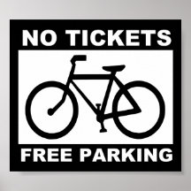 bike_free_parking_Vector_Clipart Poster