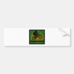 BIKE GREEN MONSTER BUMPER STICKERS
