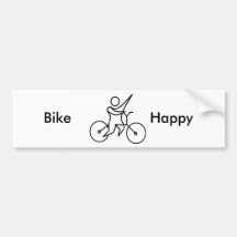 Bike Happy 01, Bumper Stickers