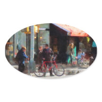 Bike Lane Oval Stickers