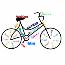 Bike Motivational Words Cycle Sport Fan Acrylic Cut Out