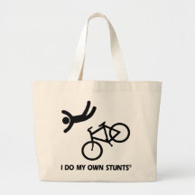 Bike My Own Stunts Canvas Bags