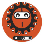 Bike ninja Icon Round Stickers