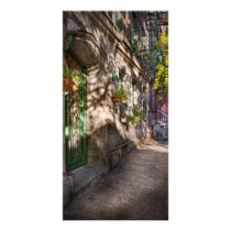 Bike - NY - Greenwich Village - The green district Custom Photo Card