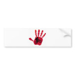 Bike Red Hands Bumper Sticker